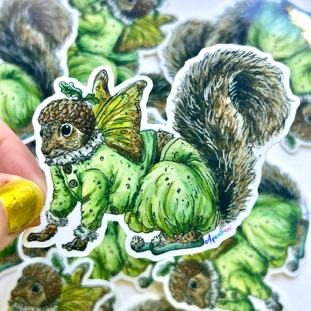 Squirrel Fairy Sticker