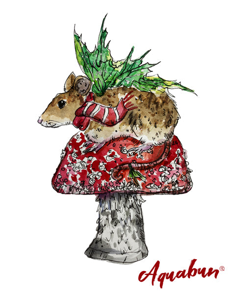 Fairy Mouse Mushroom Print
