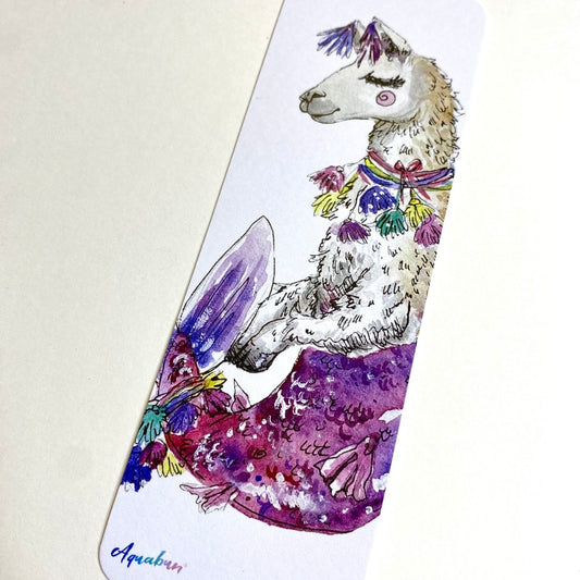 Llama Mermaid Bookmark