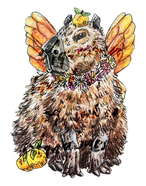 Capybara Fairy Print