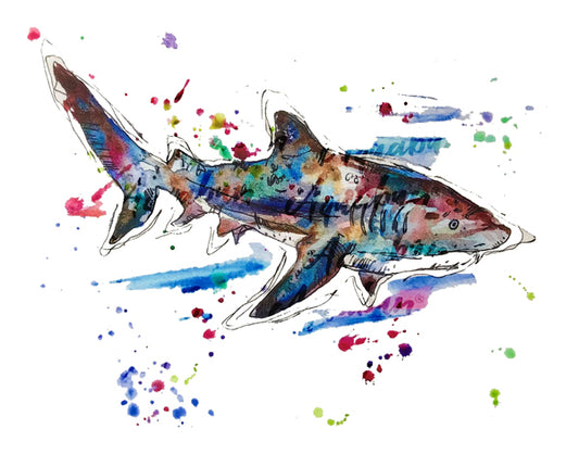 Splatter Shark Print