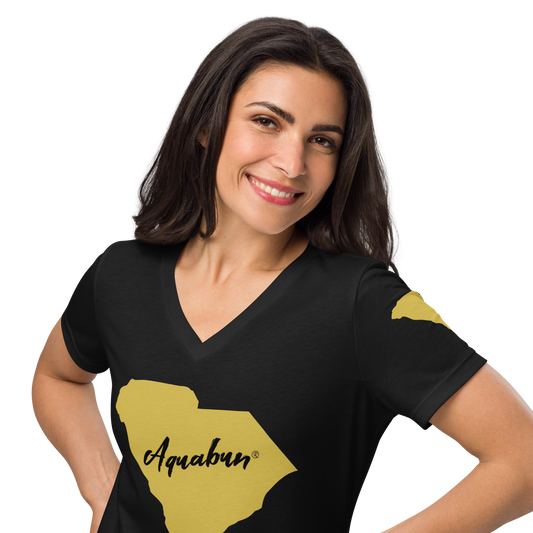 Aquabun Carolina Gold Women’s V-neck T-shirt